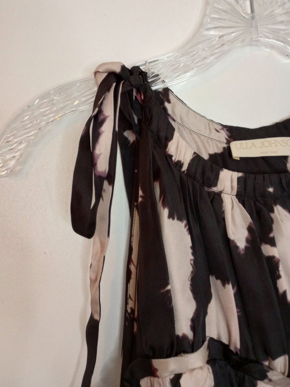 Ulla Johnson Serafina Noir Blur Tiered Silk Gown - Picture 8 of 17